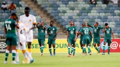AmaZulu FC players celebrating goal against Kaizer Chiefs