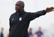Legendary coach Pitso Mosimane against Al Akhdoud in the Saudi Pro League relegation dogfight.