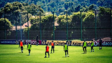 Kaizer Chiefs players at training
