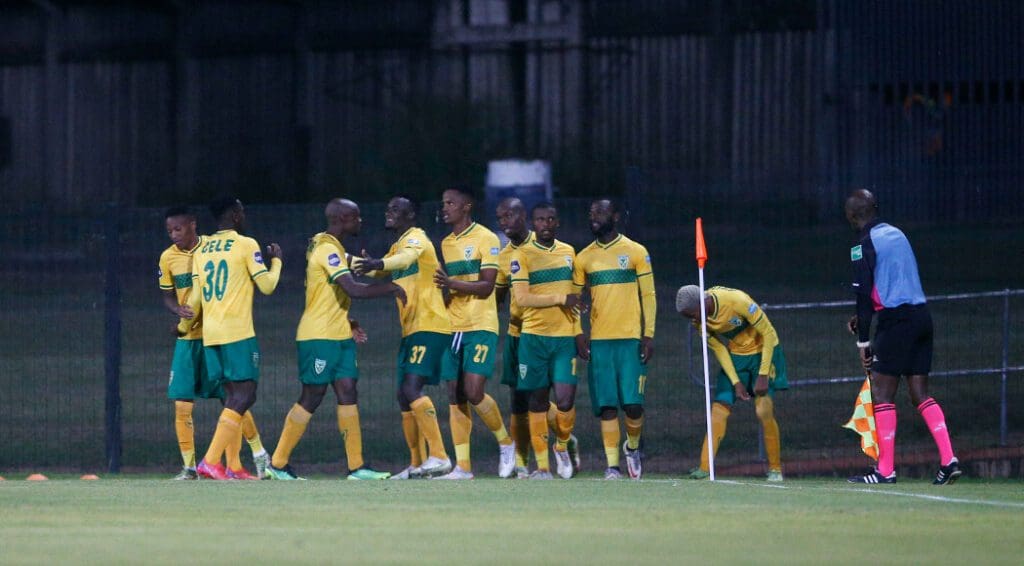 Golden Arrows players celebrating a goal