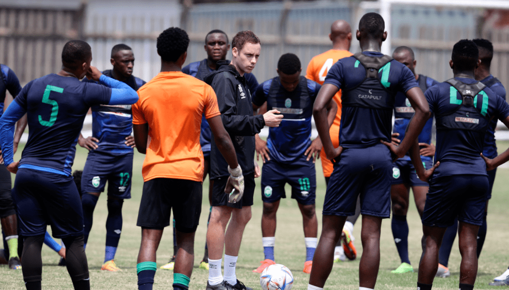 AmaZulu coach conducting a training session