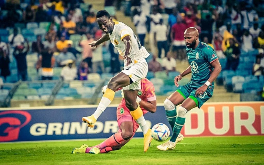 Caleb Bimenyina attacking the ball