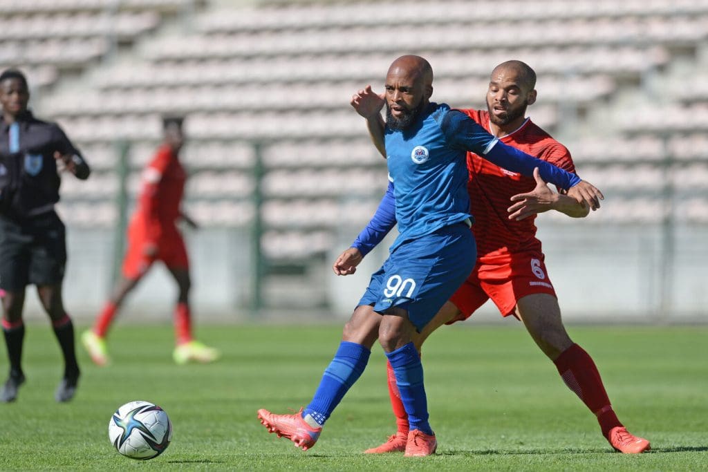 Oupa Manyisa in action, in the Motsepe Foundation Championship.
