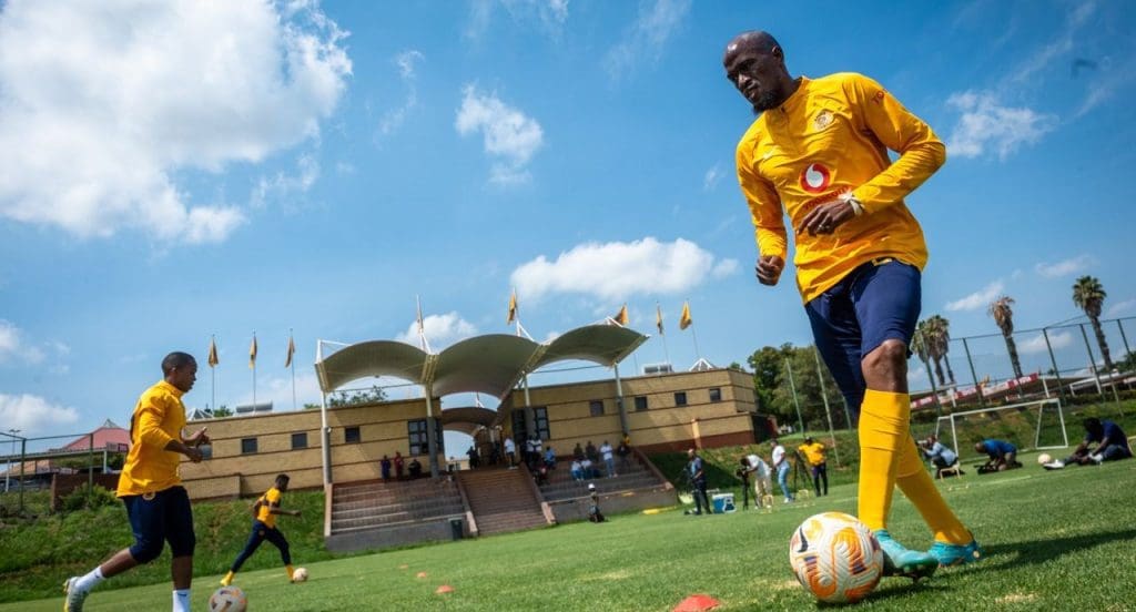 Kaizer Chiefs defender Sifiso Hlanti at training
