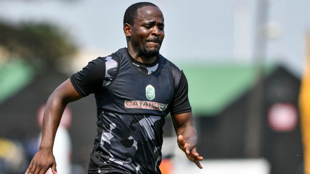 Gabadinho Mhango at a training session at AmaZulu