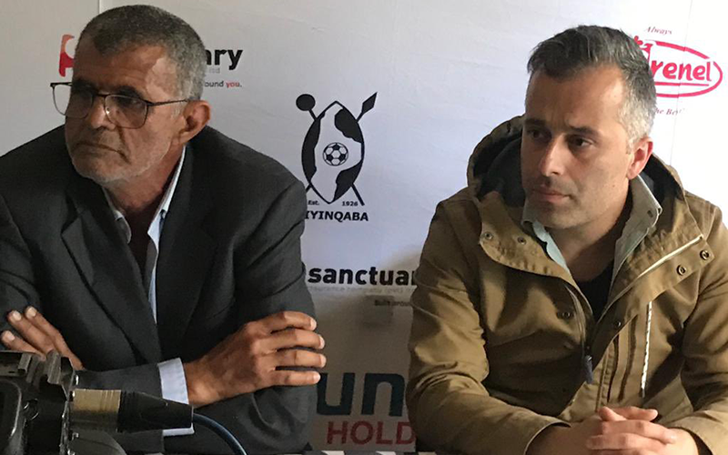 Brito with his first assistant coach, Antonio Joao Martins Leao