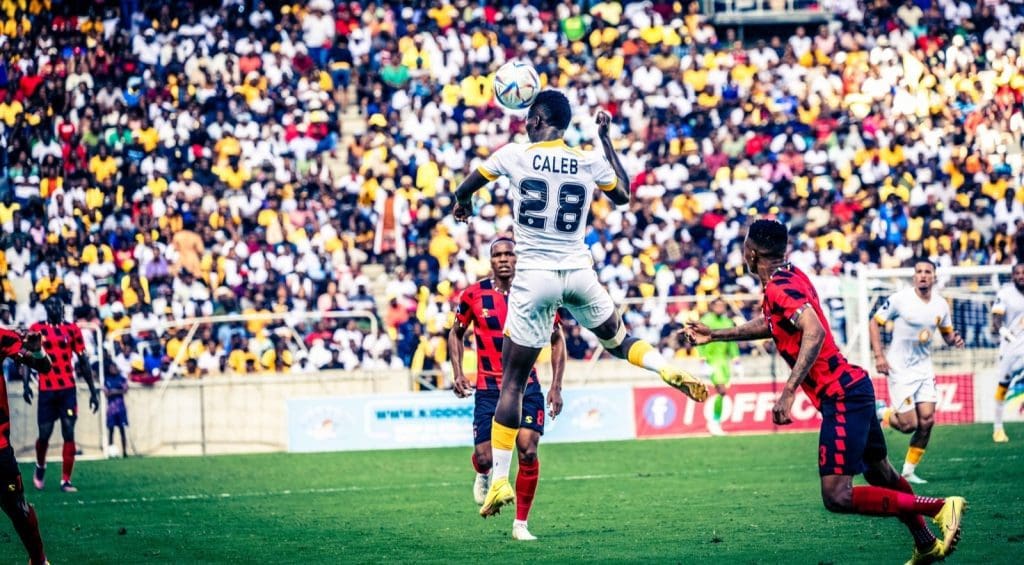 Kaizer Chiefs in action against TS Galaxy in a league game.