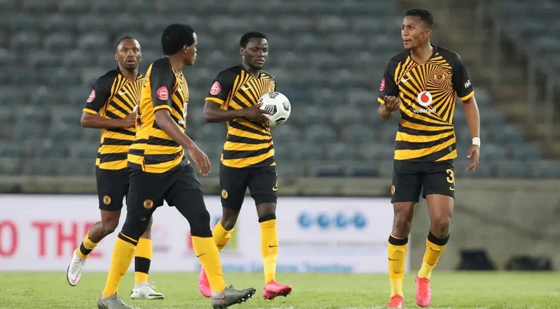 Lazarous Kambole with Kaizer Chiefs teammates during his stint at the club