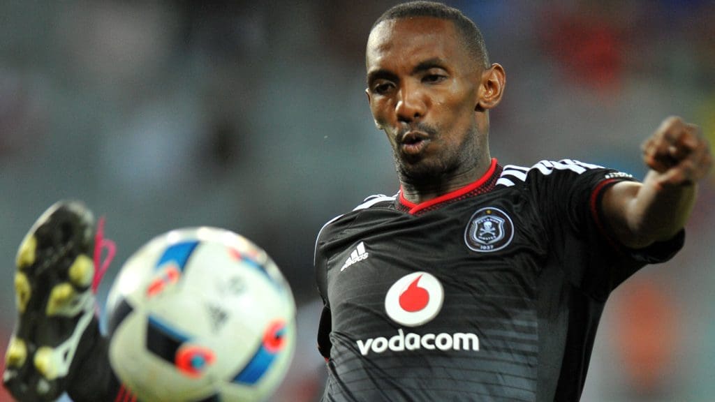 Thabo Rakhale in action for Orlando Pirates.