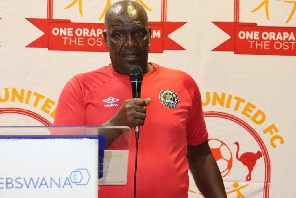 Taurai Mangwiro during his unveiling at Orapa United in the Botswana Premier League