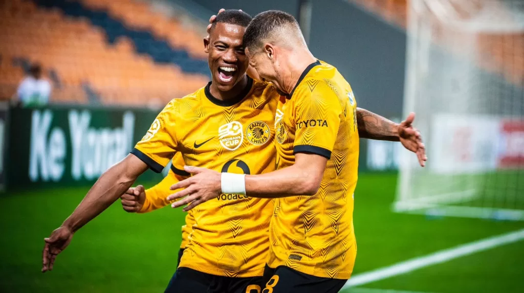 Ashley Du Preez celebrating after scoring a goal