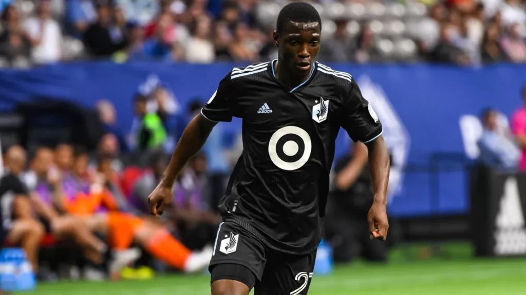 Bafana Bafana international Bongokuhle Hlongwane in action for Minnesota United.
