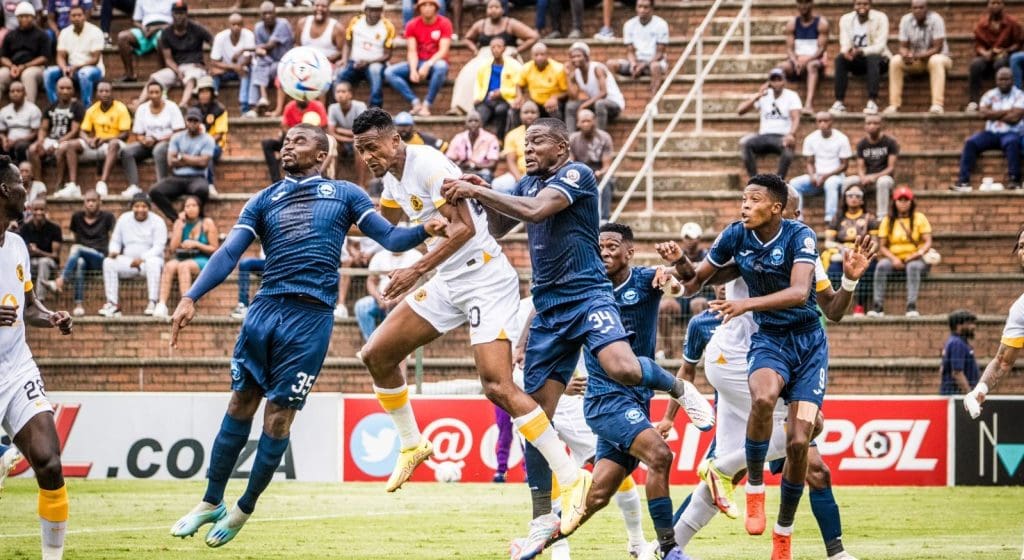 Siyabonga Ngezana scroring for Kaizer Chiefs