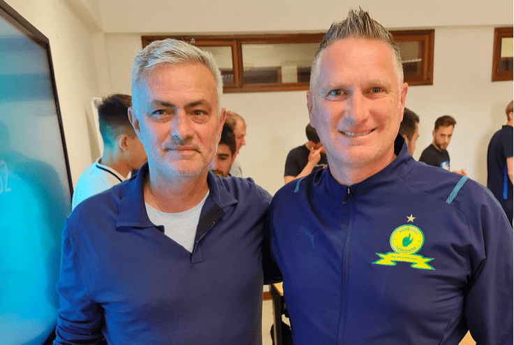 Shawn Bishop pictured with Jose Mourinho