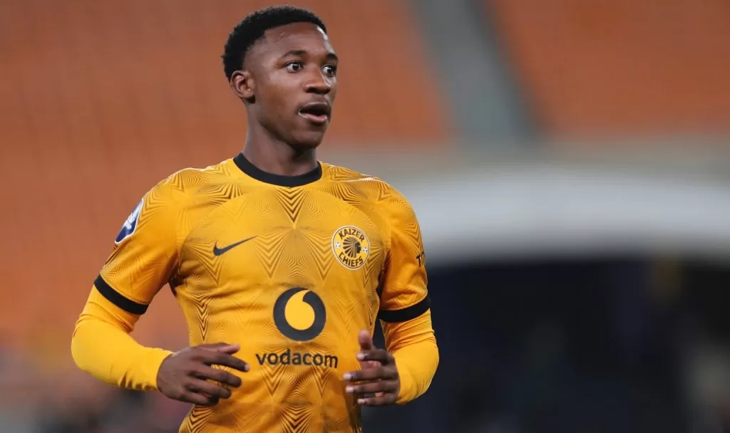 Samkelo Zwane in action for Kaizer Chiefs