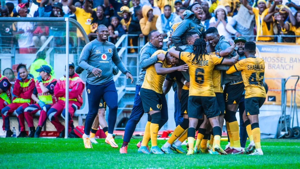 Kaizer Chiefs players in celebratory mood.
