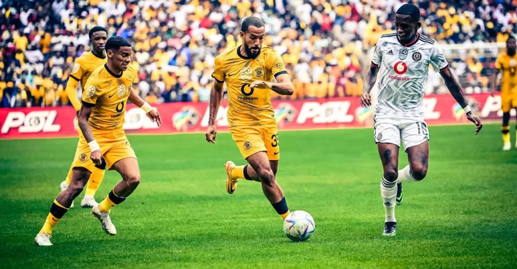 Kaizer in action against Orlando Pirates in the Nedbank Cup at FNB Stadium