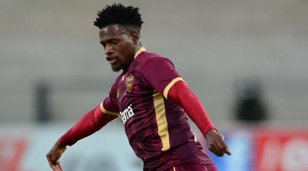 Qobolwakhe Sibande in action for Stellenbosch FC