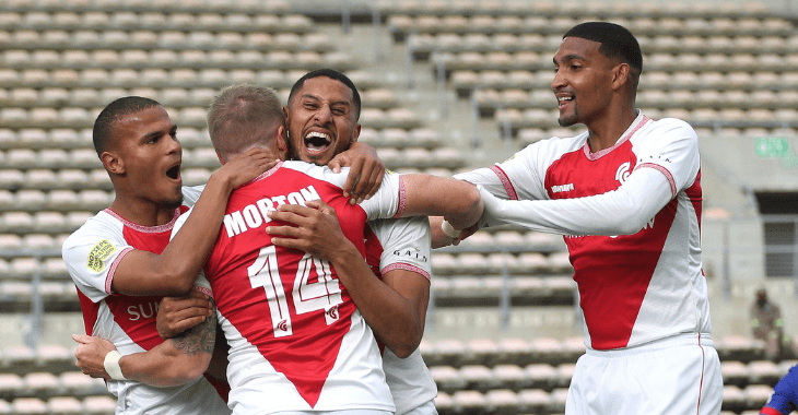 Cape Town Spurs celebrating a goal