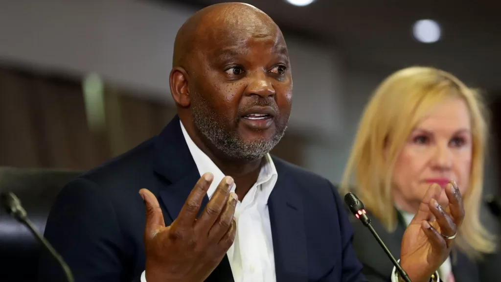 Pitso Mosimane addressing the media