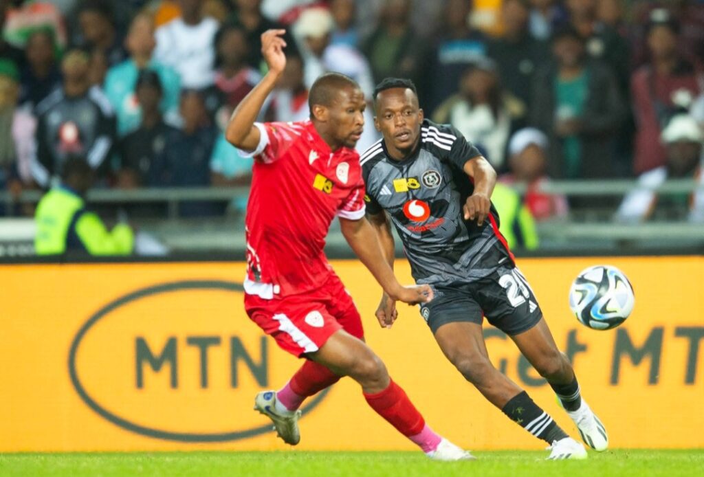 Orlando Pirates midfielder Patrick Maswanganyi