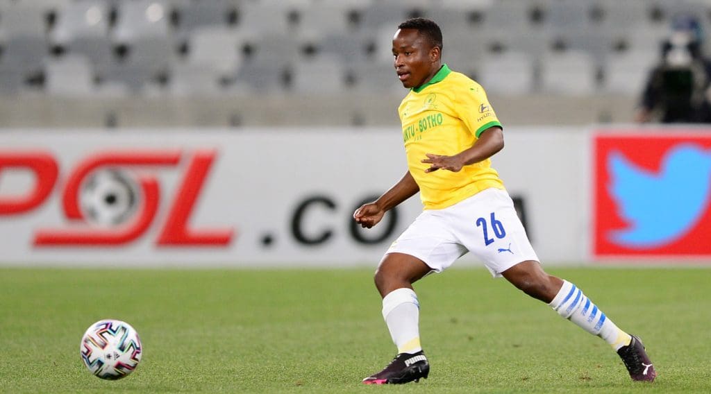 Keletso Makgalwa on action for Mamelodi Sundowns