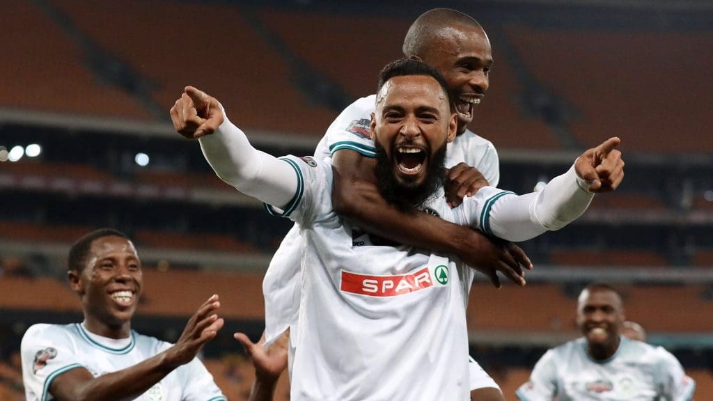 AmaZulu FC players in celebratory mood.