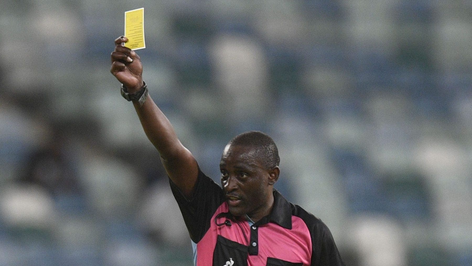 The referee was wearing Sekhukhune United jersey: Morgan Mammila