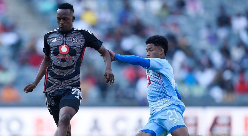 Patrick Maswanganyi in action for Orlando Pirates in the DStv Premiership