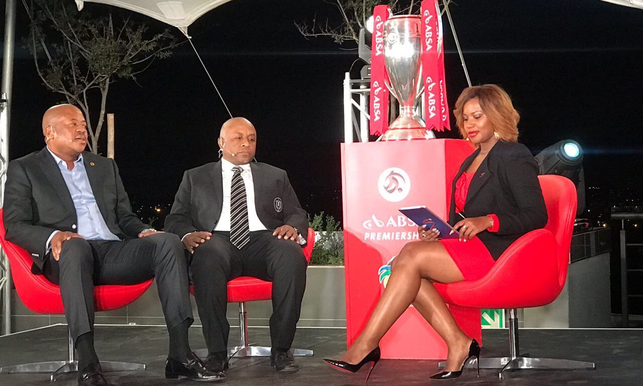 Bobby Motaung and Floyd Mbele at the #wozanazo Soweto Rivalry Dinner a few years ago
