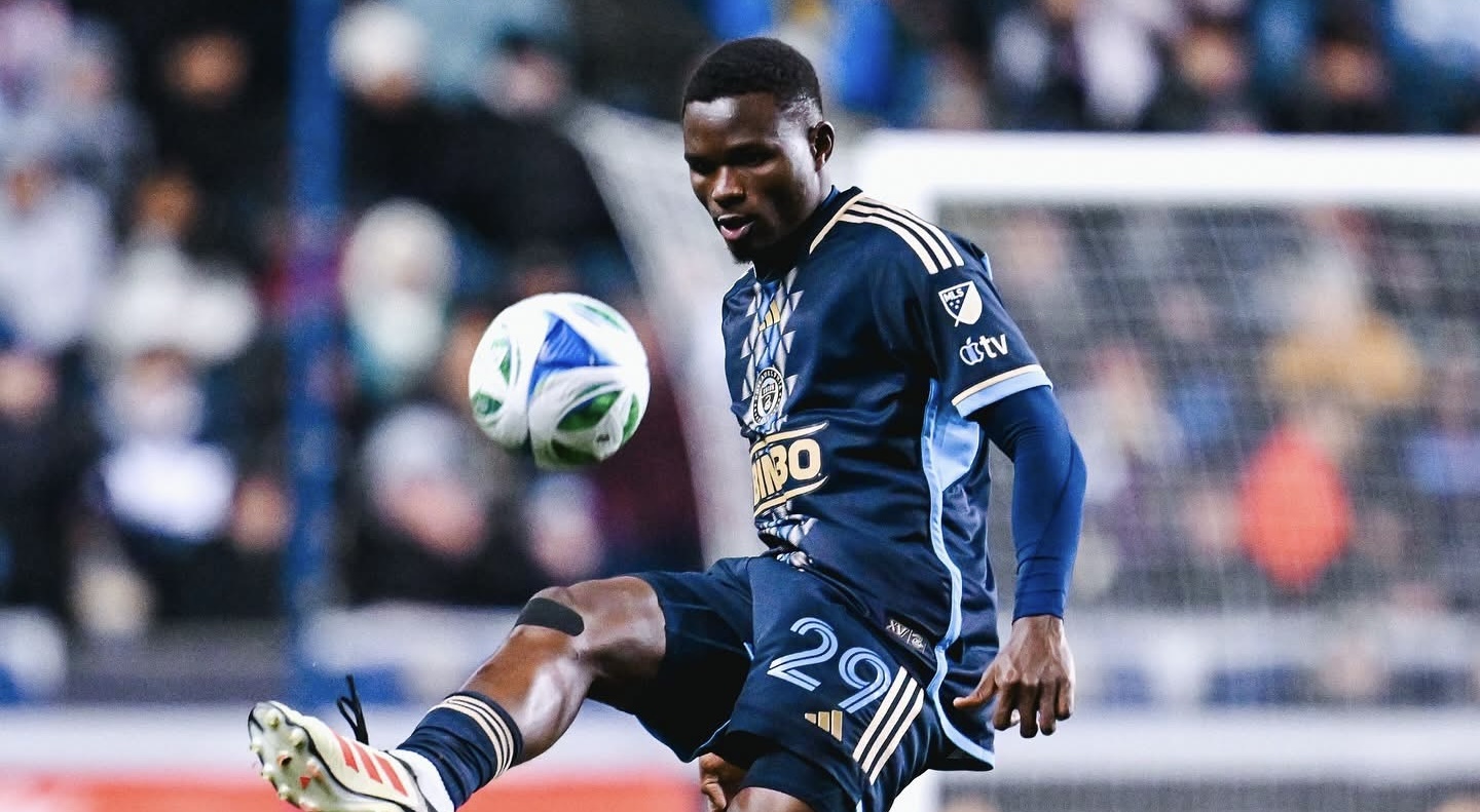Philadelphia Union defender Olwethu Makhanya in action in the USA MLS
