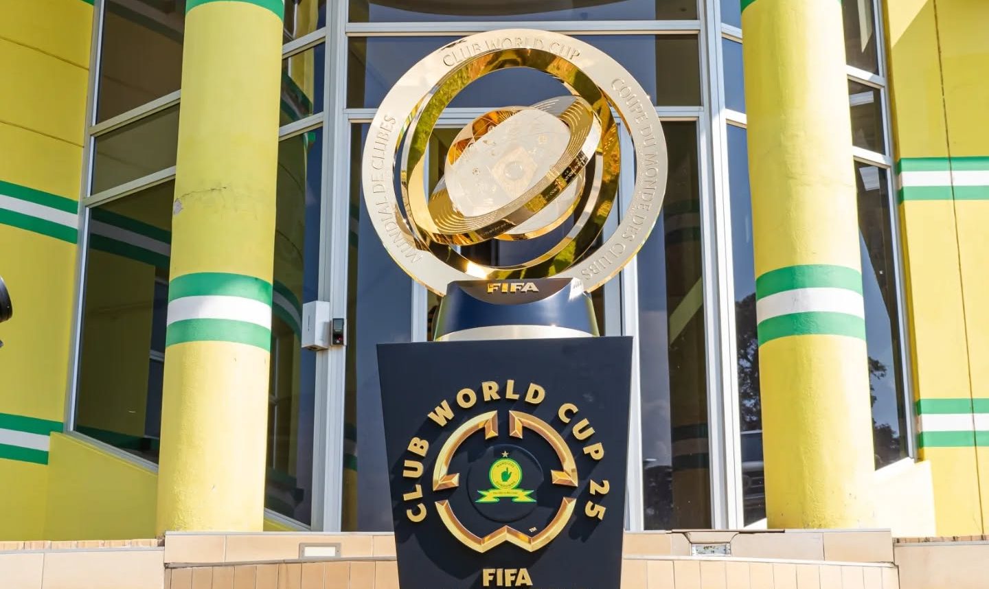 The FIFA World Cup trophy at Mamelodi Sundowns