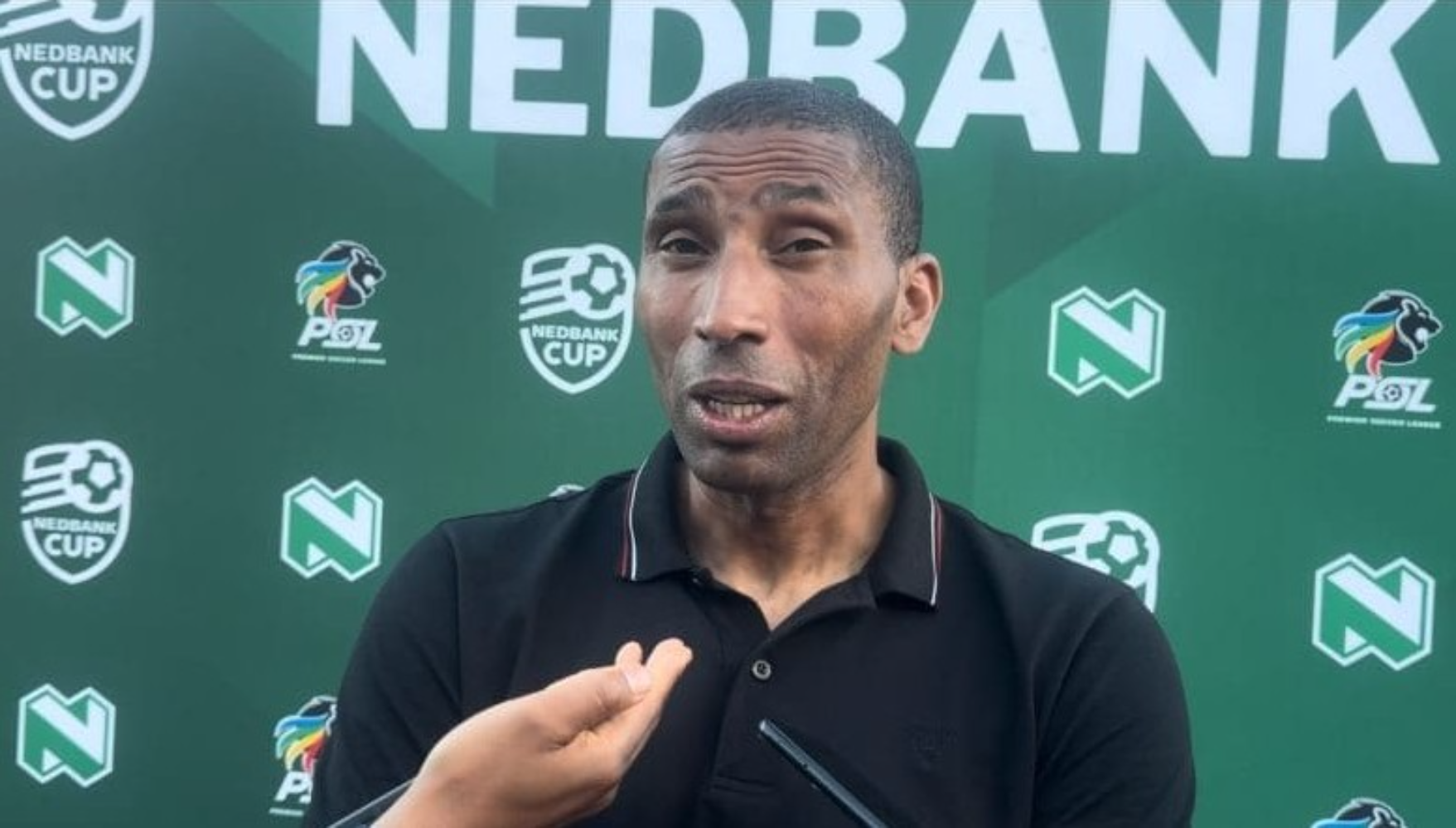 Marumo Gallants coach Abdeslam Ouaddou addressing the media