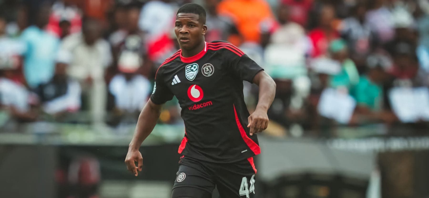Orlando Pirates defender Mbekezeli Mbokazi in action during the Nedbank Cup match against Marumo Gallants