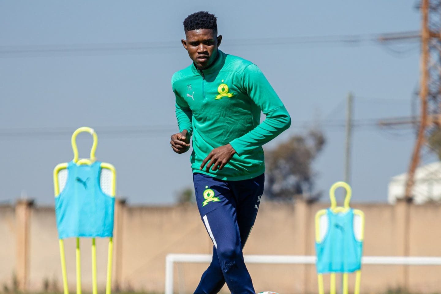 Mamelodi Sundowns midfielder Bathusi Aubaas
