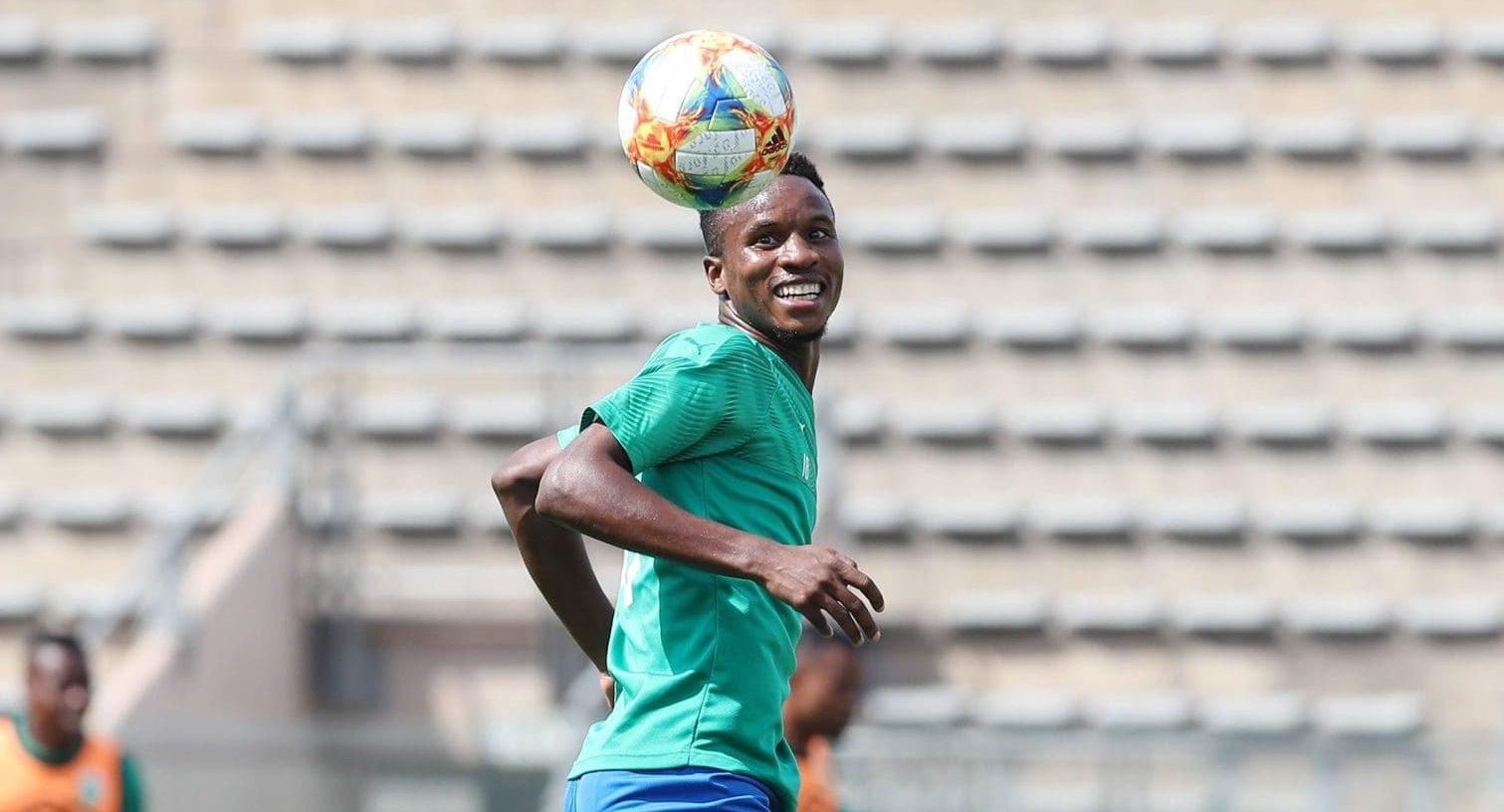 Themba Zwane during Mamelodi Sundowns' training session