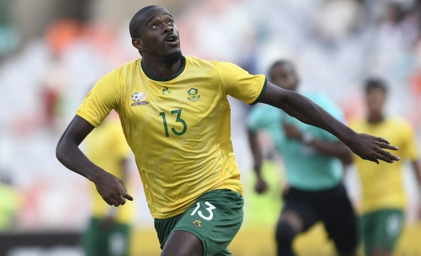 Kwanda Mngonyama of South Africa during the 2025 CHAN Qualifiers