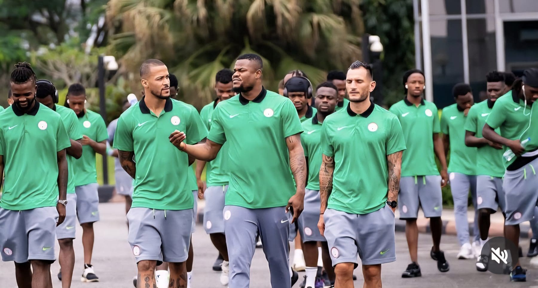 The Nigeria national team during a camp ahead of a FIFA World Cup qualifier