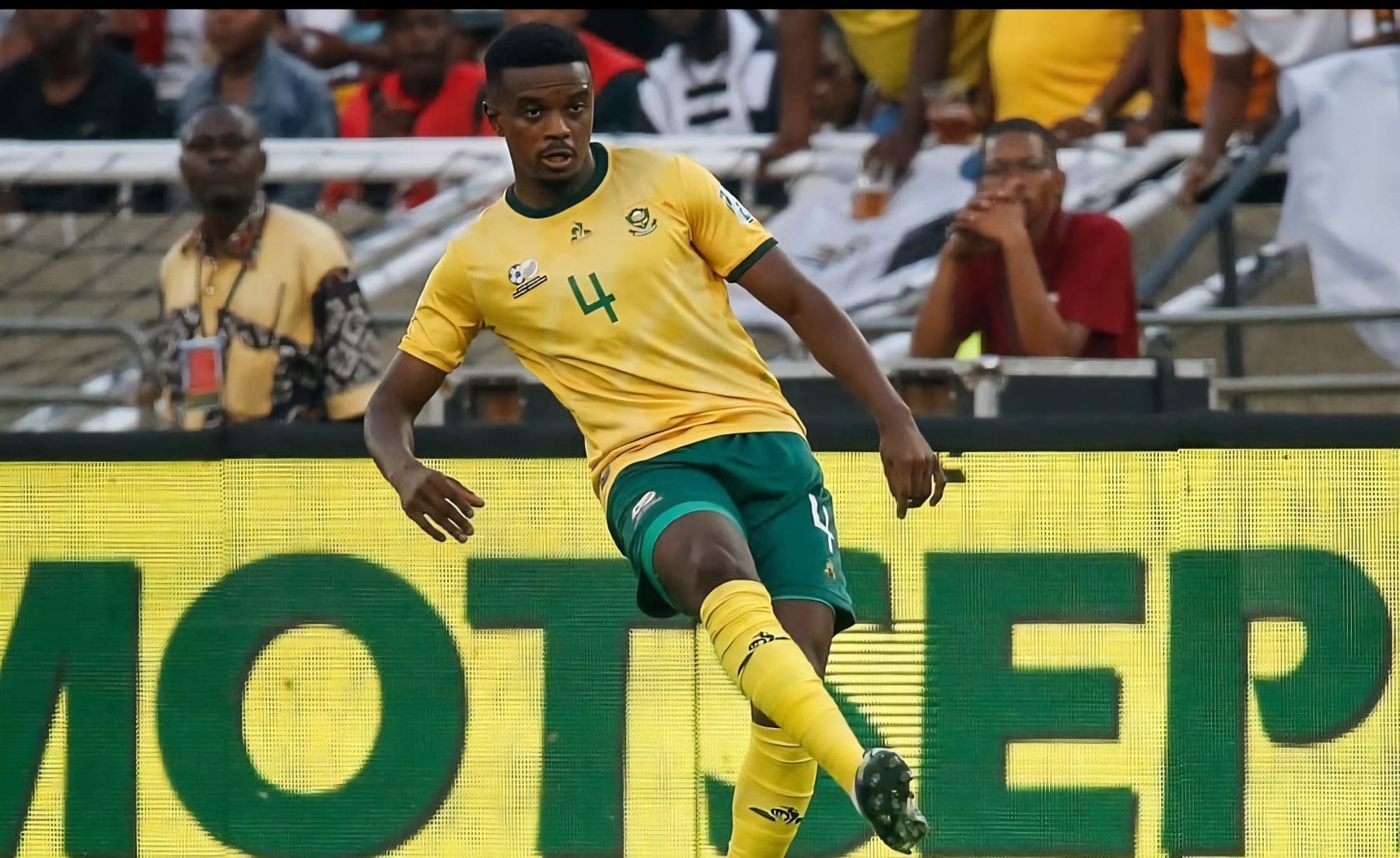 Teboho Mokoena in action for Bafana Bafana