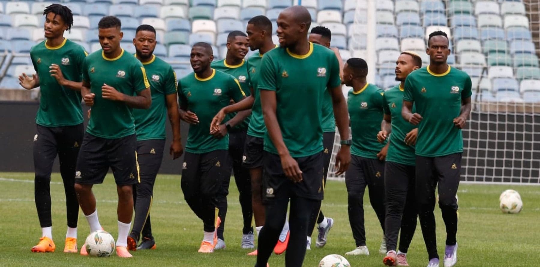 Bafana Bafana at training