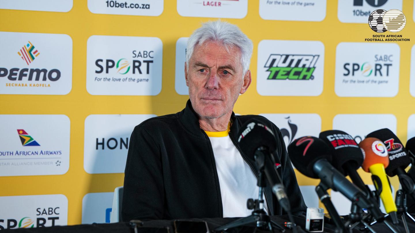 Bafana Bafana head coach Hugo Broos