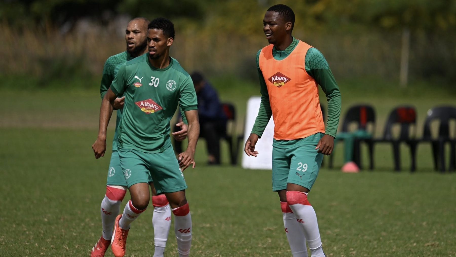 Cape Town Spurs players at training