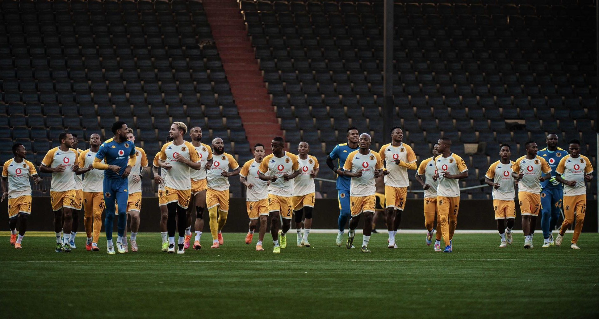 Kaizer Chiefs players at training