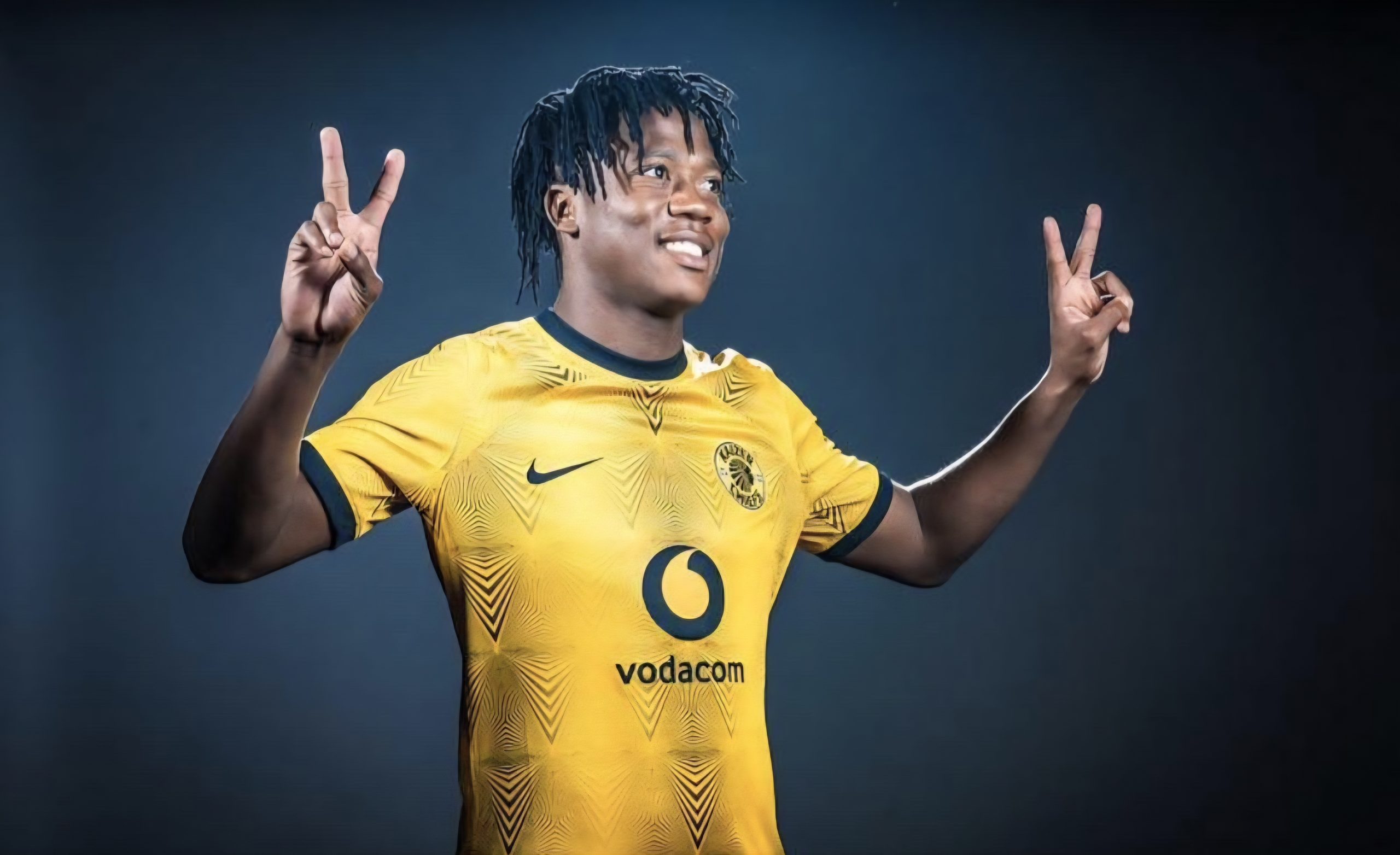 Kgaogelo Sekgota being officially unveiled at Kaizer Chiefs