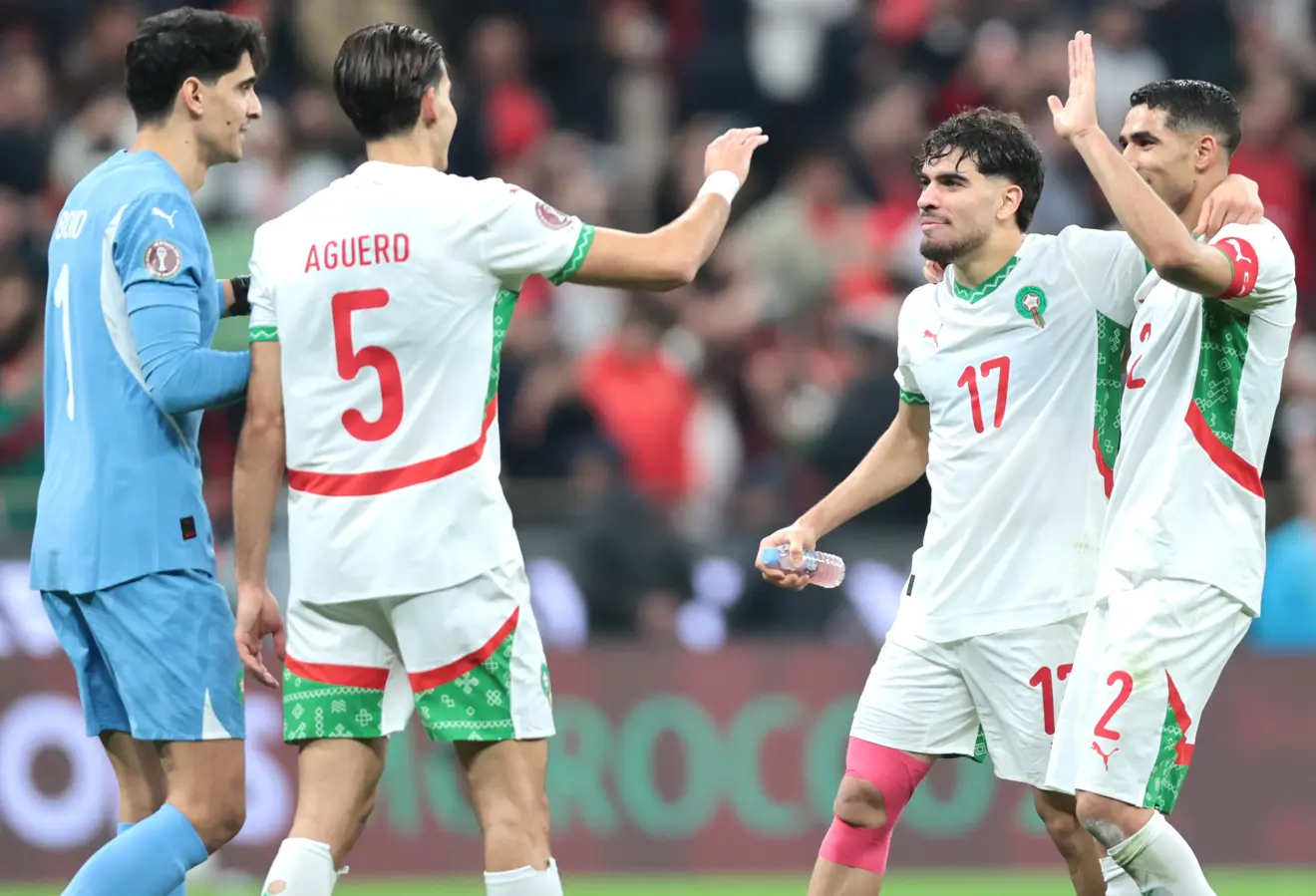 Morocco celebrate at AFCON