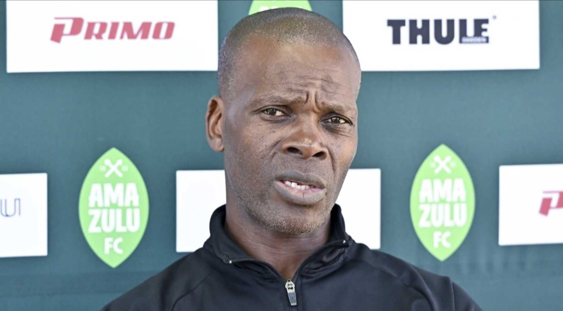 Arthur Zwane addressing the media during an open day at AmaZulu FC
