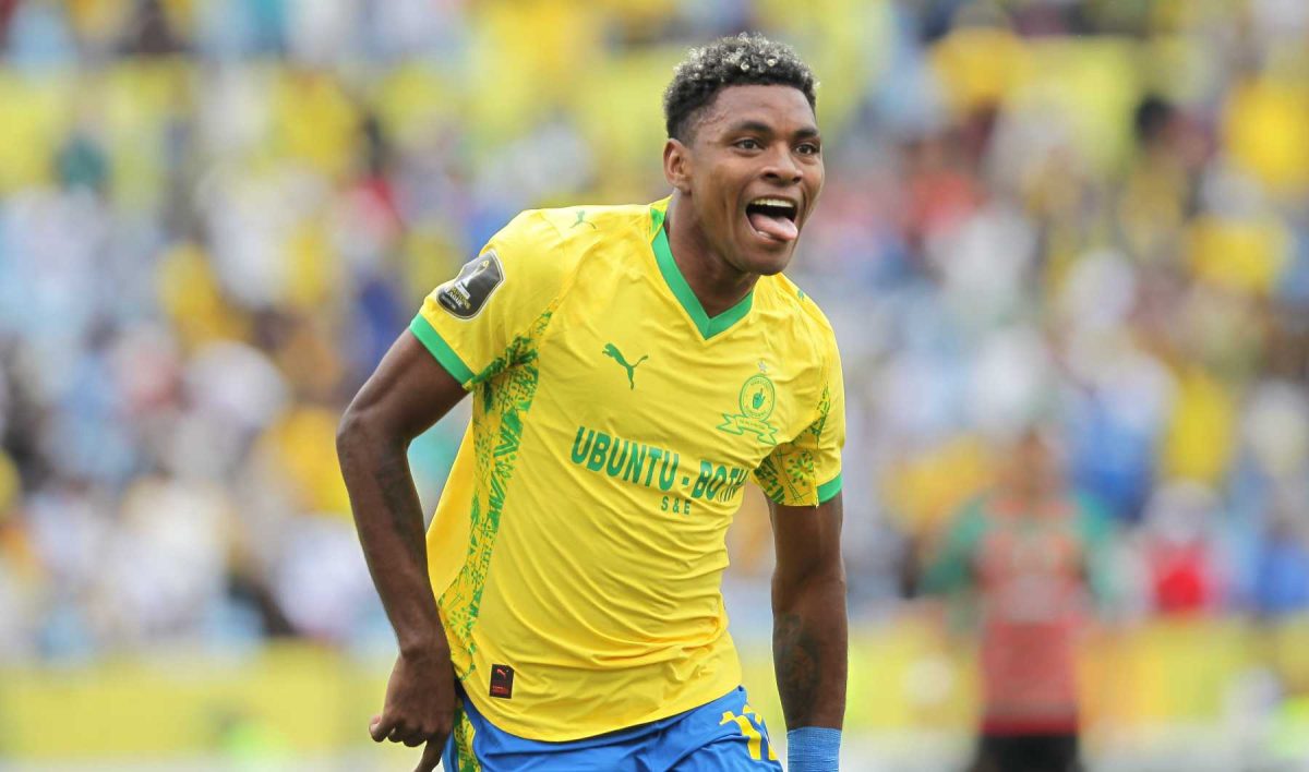 Mamelodi Sundowns' Bryan Lèon in celebratory mood