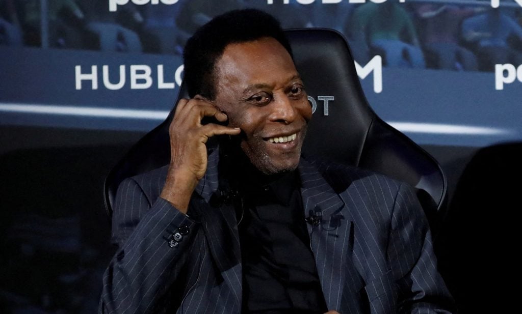 Brazilian legend Pele in smiles