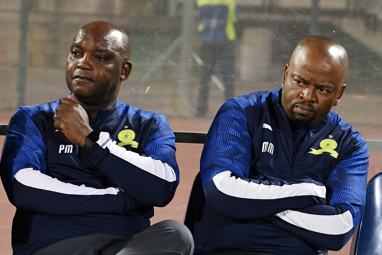 Manqoba Mngqithi with Pitso Mosimane