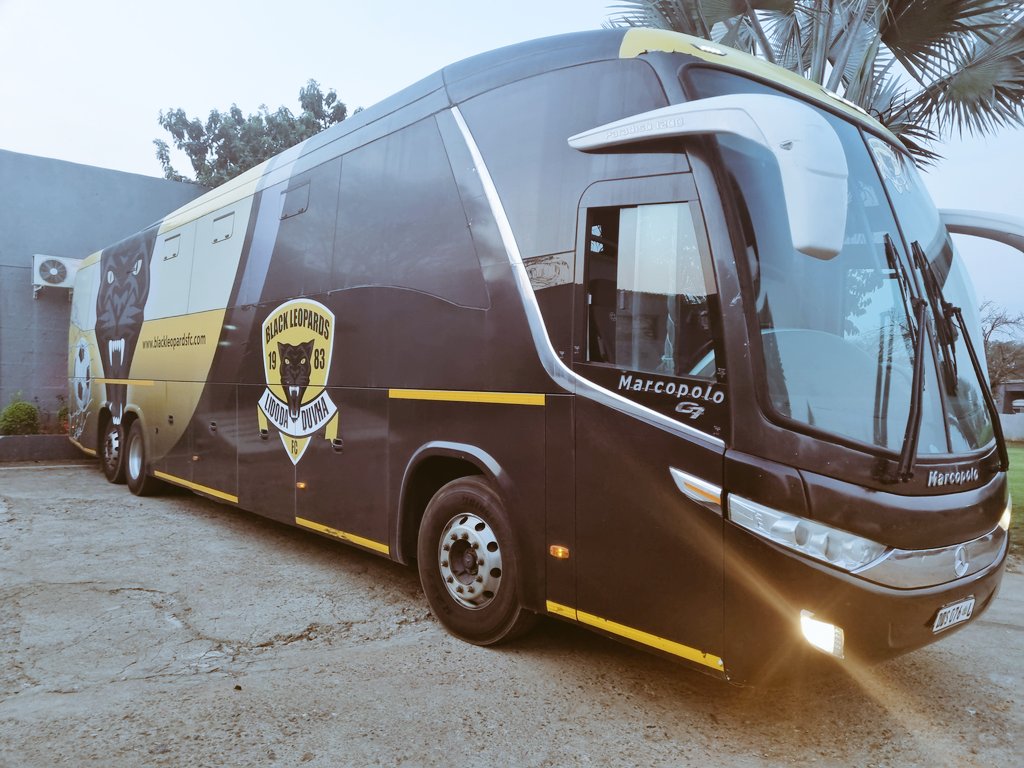 Black Leopards tour bus.